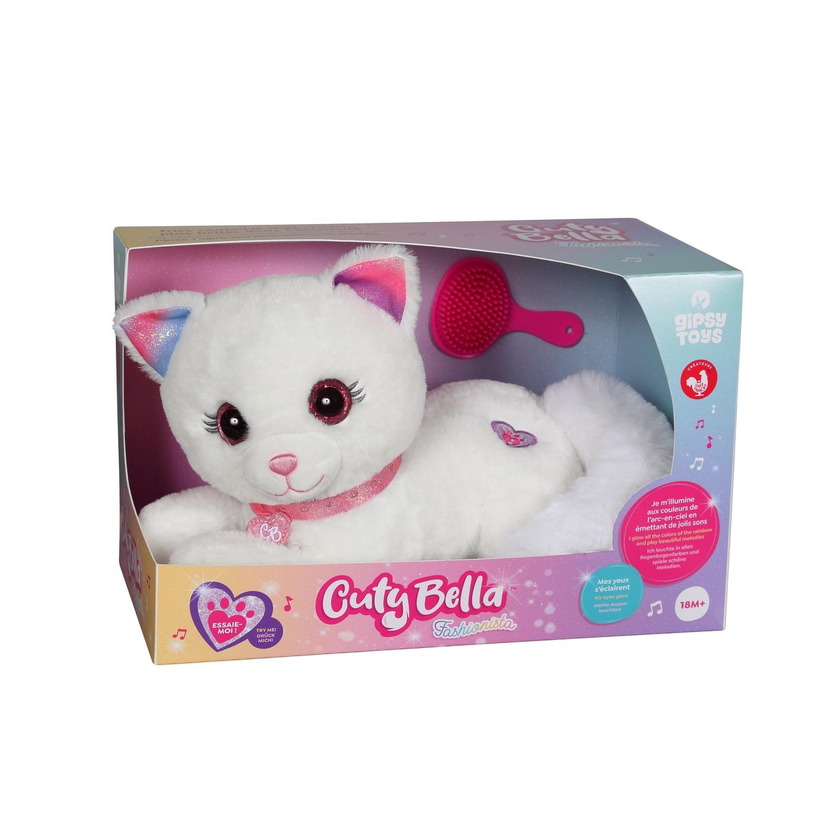 Peluche chat CutyBella Fashionista