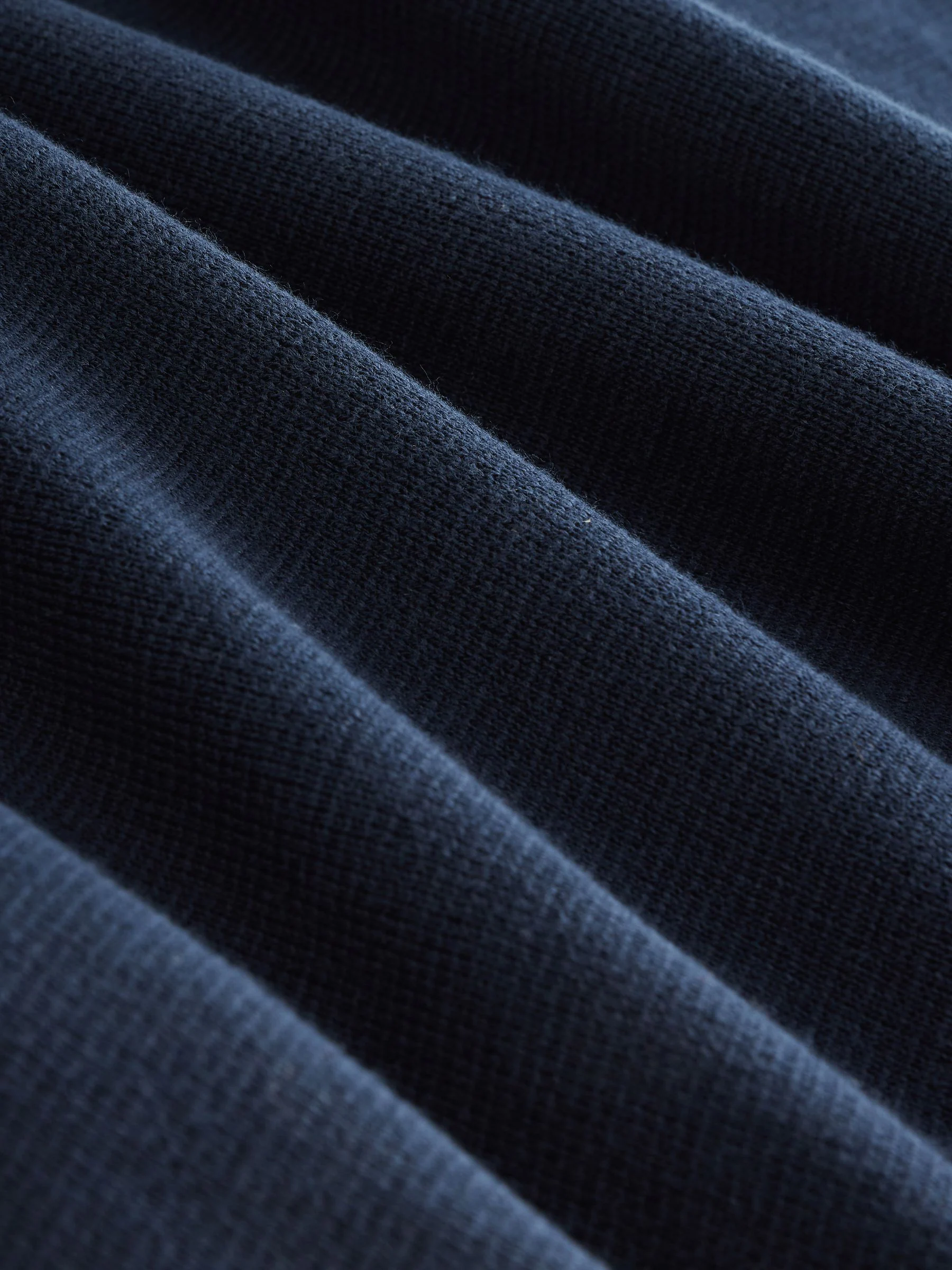 Marineblauw met hert - Hertlogo - Regular fit 100% katoenen premium trui met korte rits