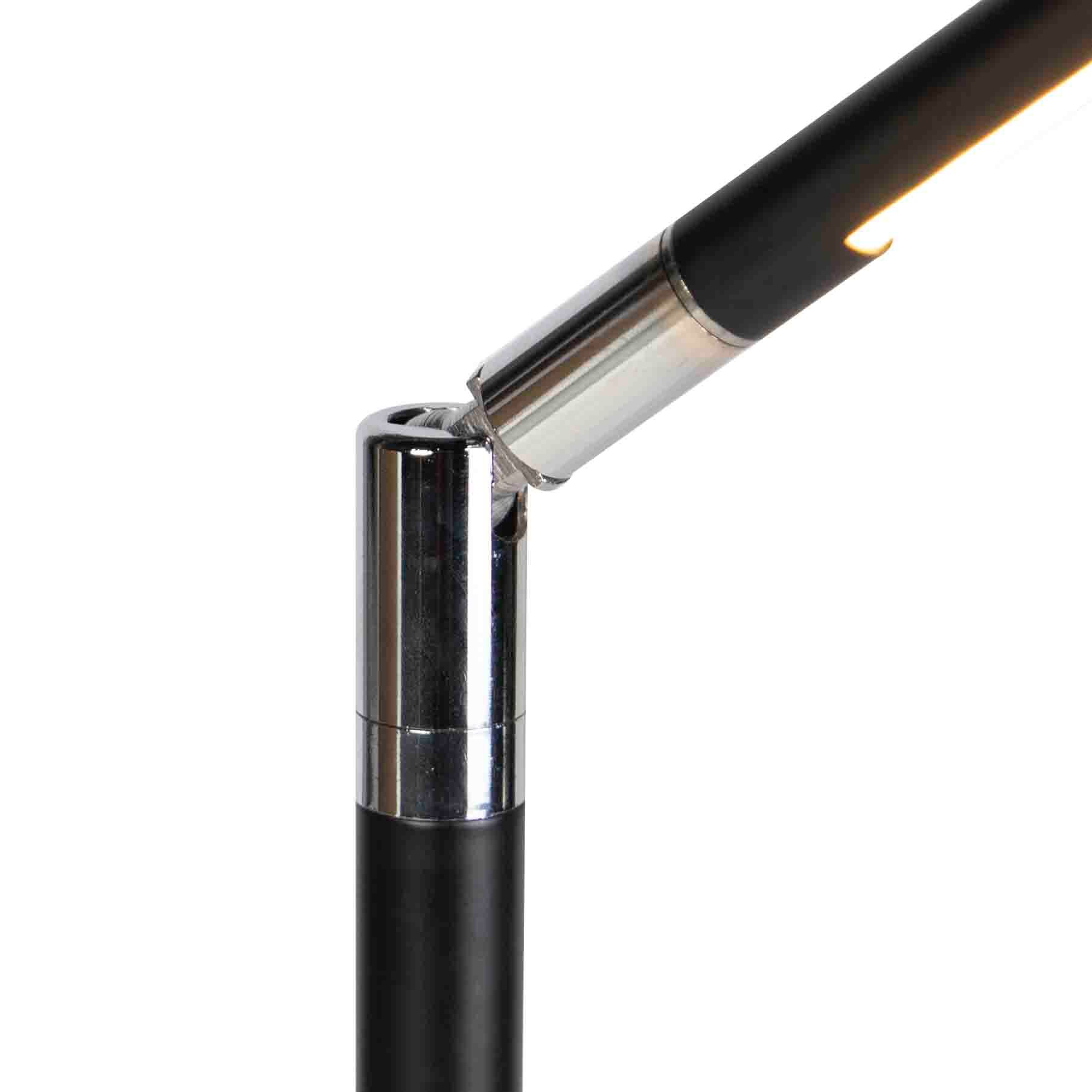Moderne vloerlamp zwart incl. LED met touch dimmer - Berdien