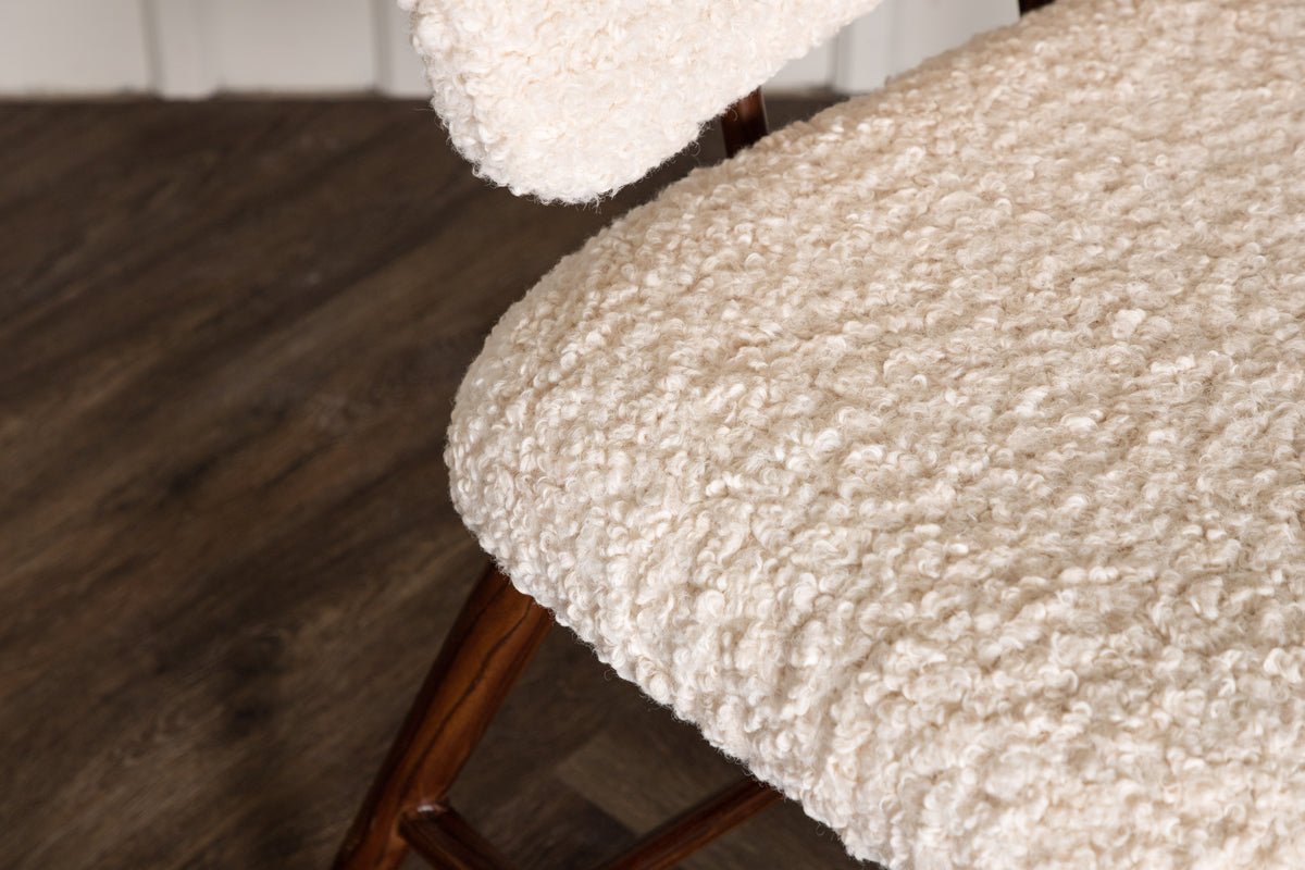 Greve Fauteuil - Beige/Walnoot