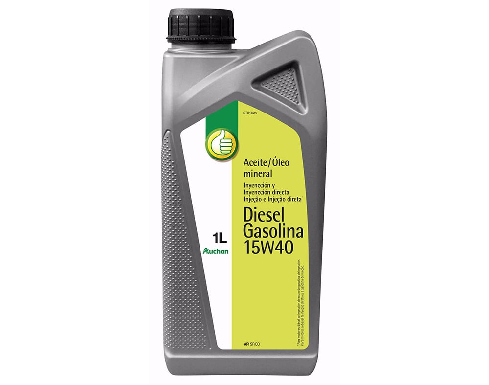 LUBRIFICANTE GASOLINA / DIESEL AUCHAN ESSENCIAL 15W40 1L