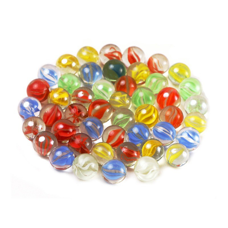 (50er Set) Glas Kugel Marble Murmel - Bunt