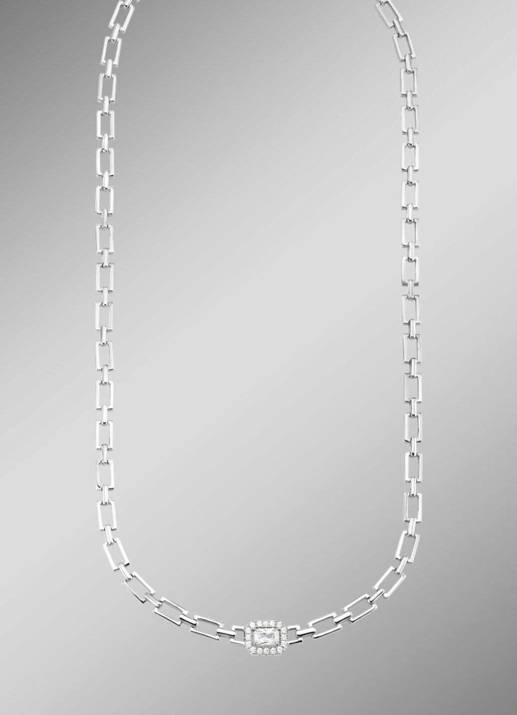Elegante Halskette mit synth. Zirkonia