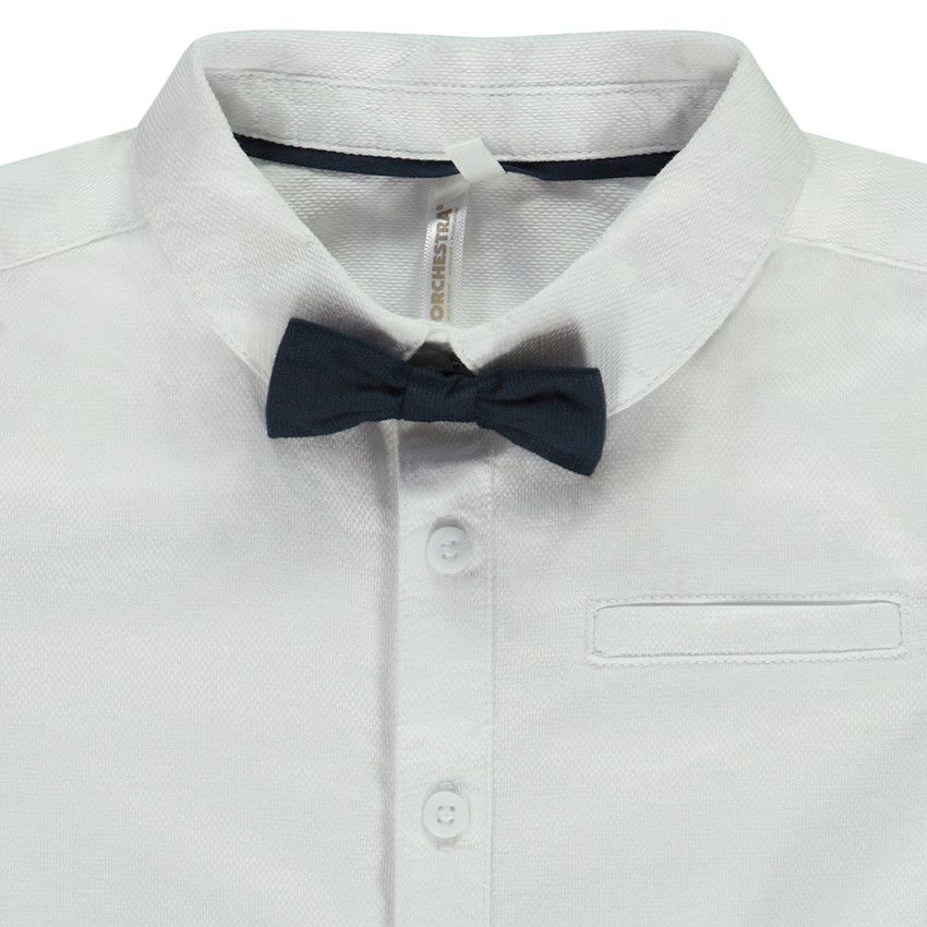 Chemise de cérémonie + nœud papillon pour bébé garçon - Blanc