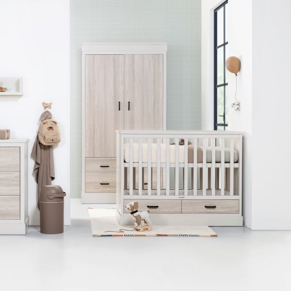 Kidsmill Newport Ledikant 60 x 120 cm - Oatmeal / Eiken