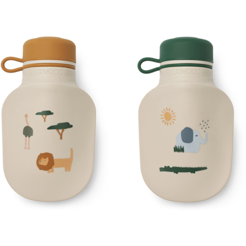 Køb LIEWOOD Safari Sandy Mix Lizzie Smoothie Flaske 2-Pak
