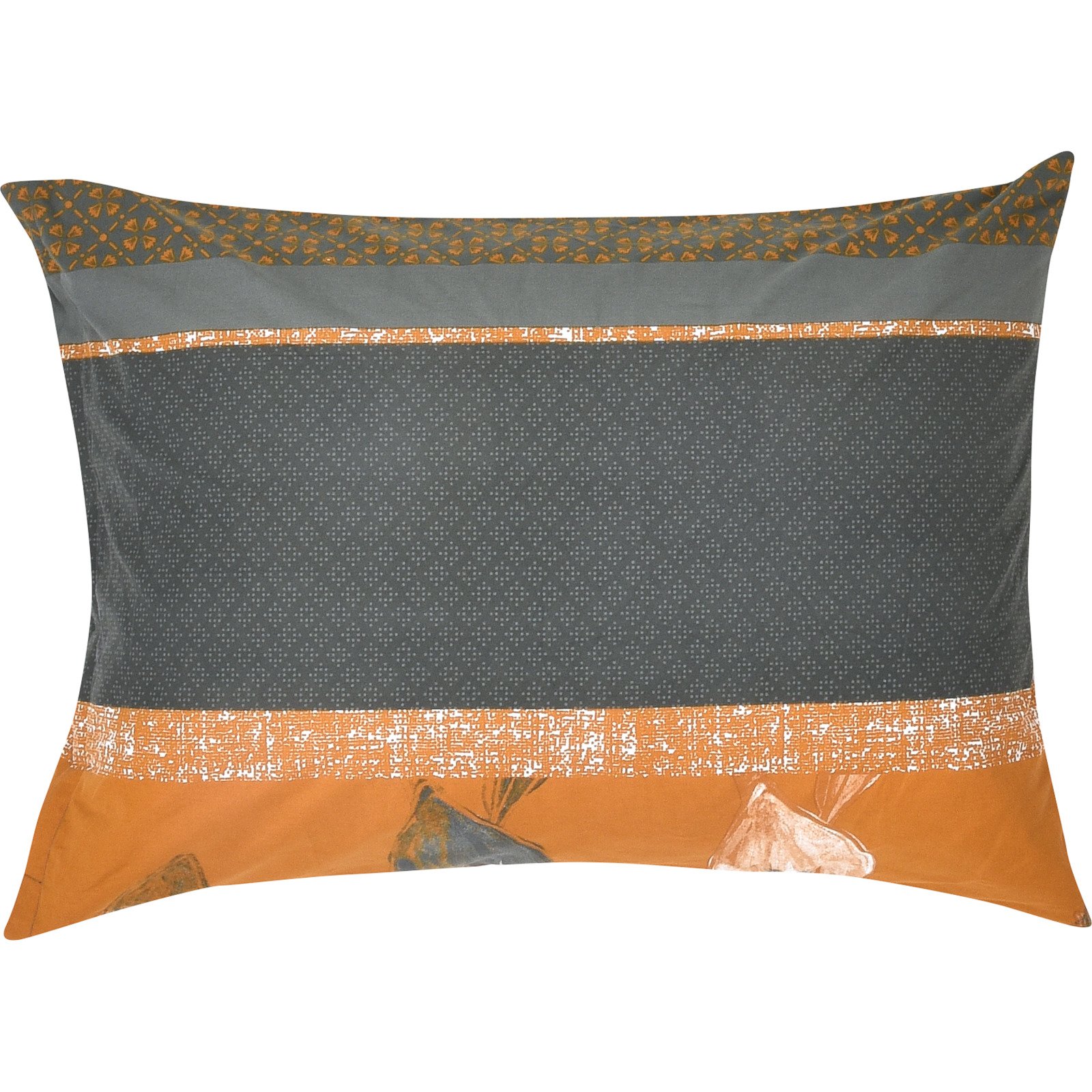 Bettwäsche orange 200x210 2x65x65 Bettanzug Fra