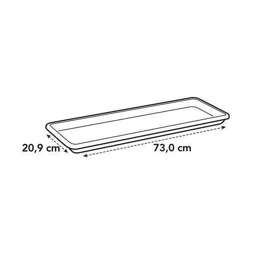 Soucoupe pour balconnière Barcelona XL L. 80 cm, anthracite
