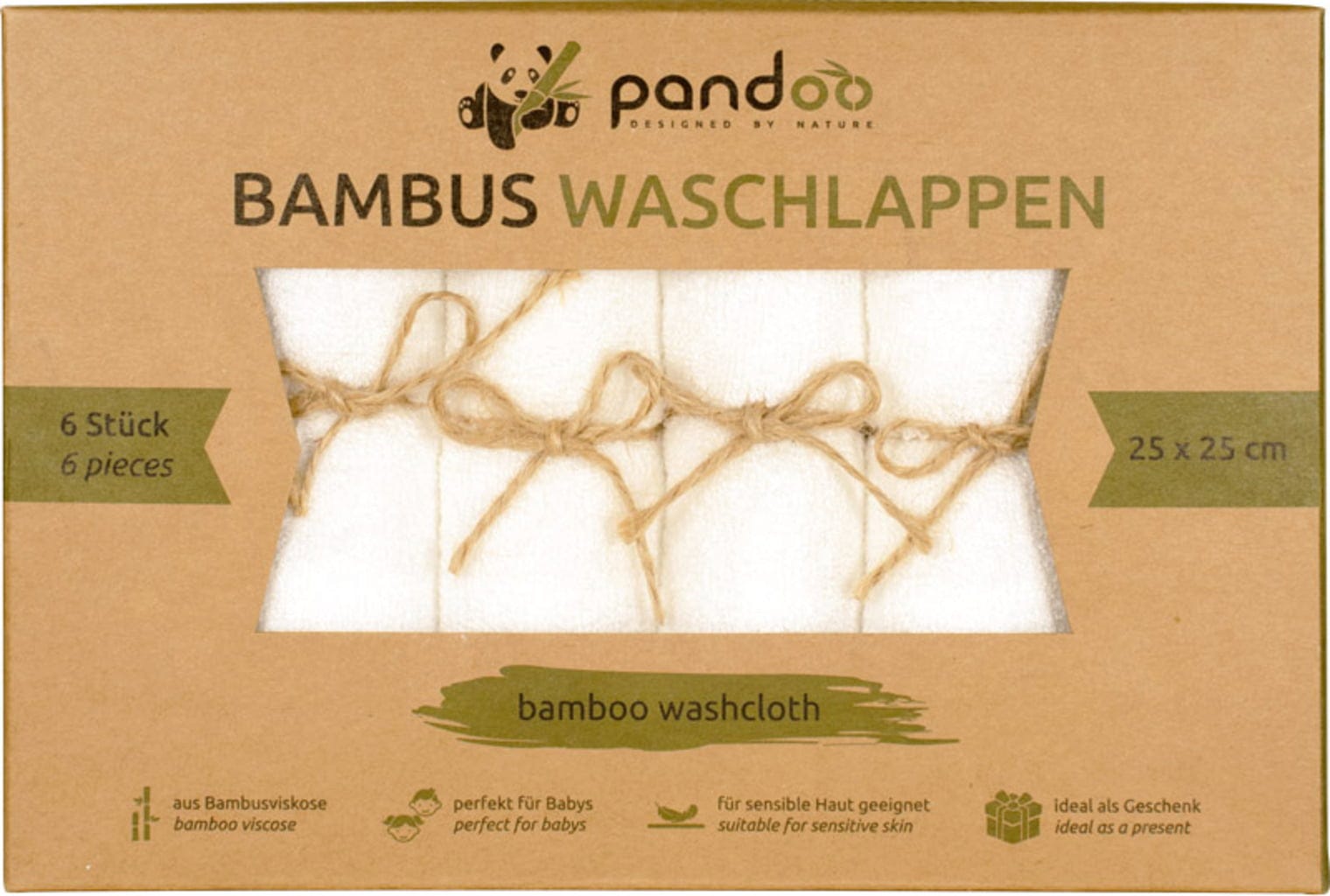 pandoo  Waschlappen Bambusviskose
