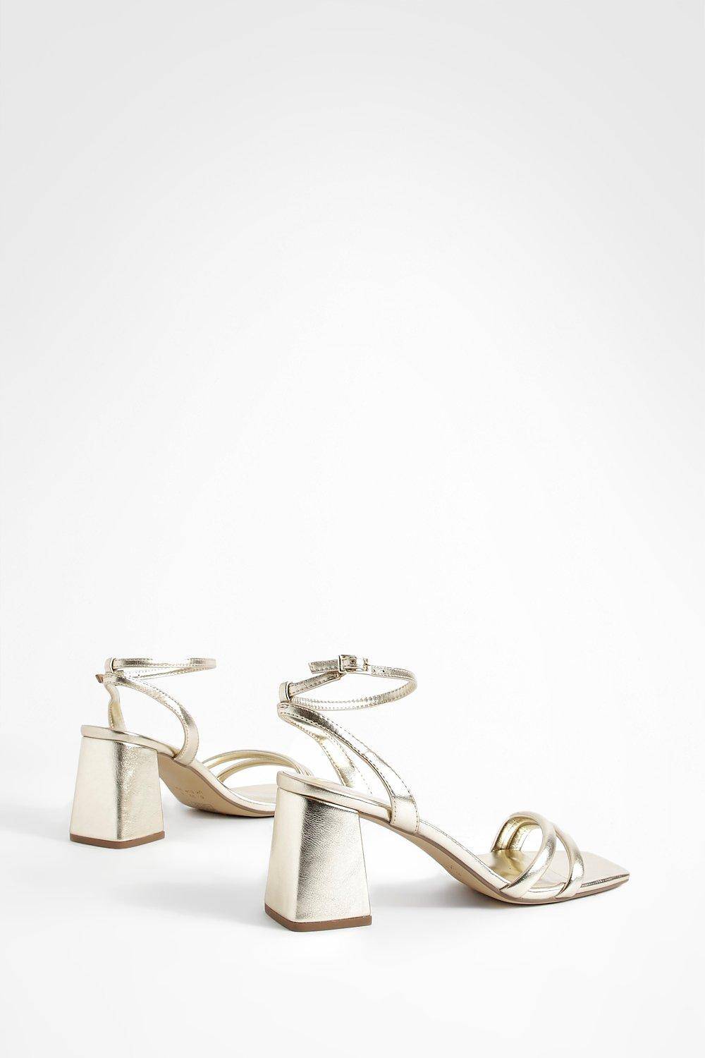 boohoo Escarpins À Talons Blocs Mi-hauts Avec Brides Rembourrées En 2 Parties