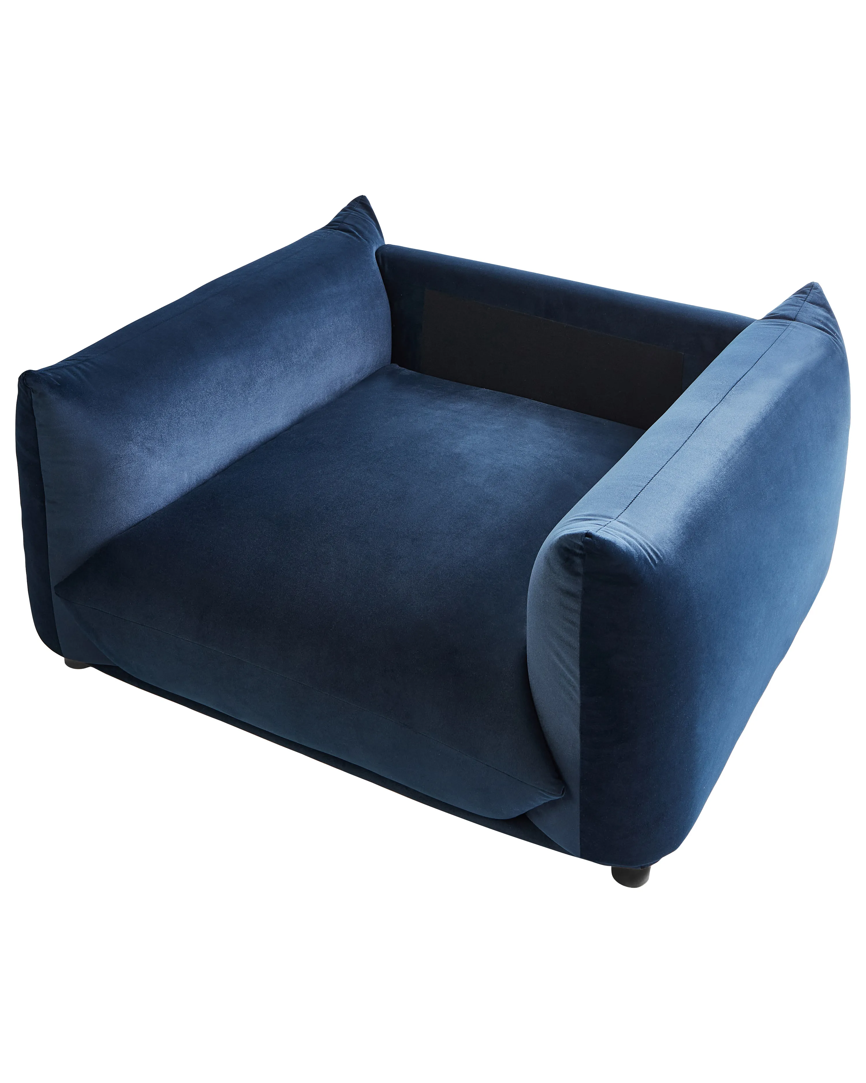 Fauteuil LUVOS Fluweel Donkerblauw