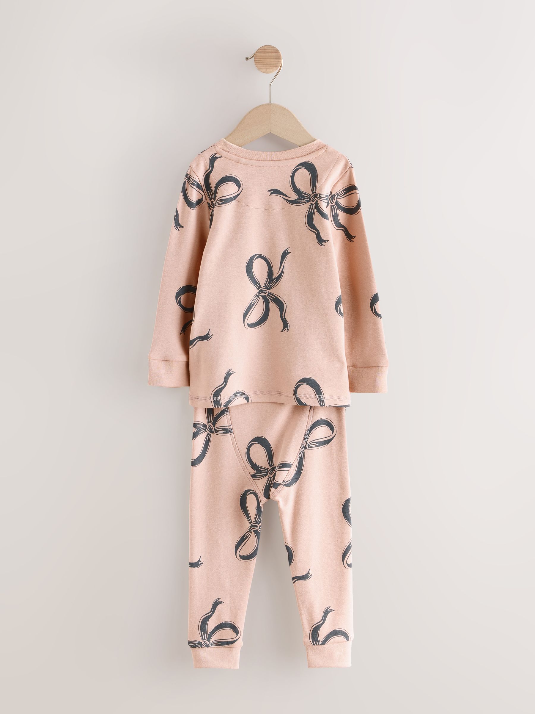 Ecru/Bruin Strikprint - Verpakking van 3 knusse pyjama's (9 mnd-16 jr)