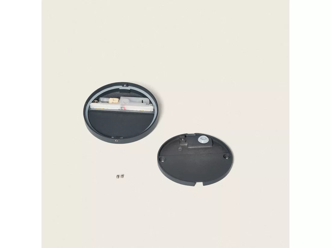 Applique Murale Extérieure LED 3W CCT Seleccionable en Saillie Ronde Jade Gris foncé