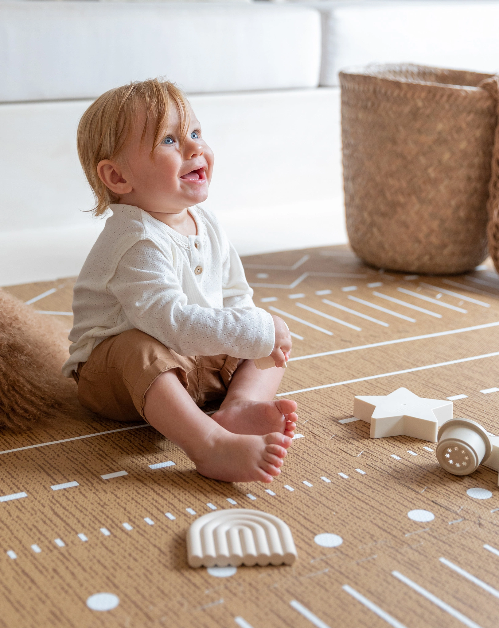 Puzzle-Spielmatte BERBER (120x180cm) in camel