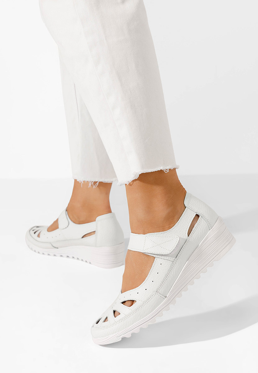Ballerines à plateforme blancs Cassina