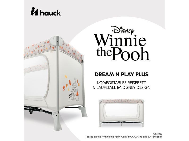 Hauck Reisebett Dream N Play Go Pooh Friends Beige Schönes Reisebett im Disney-Design