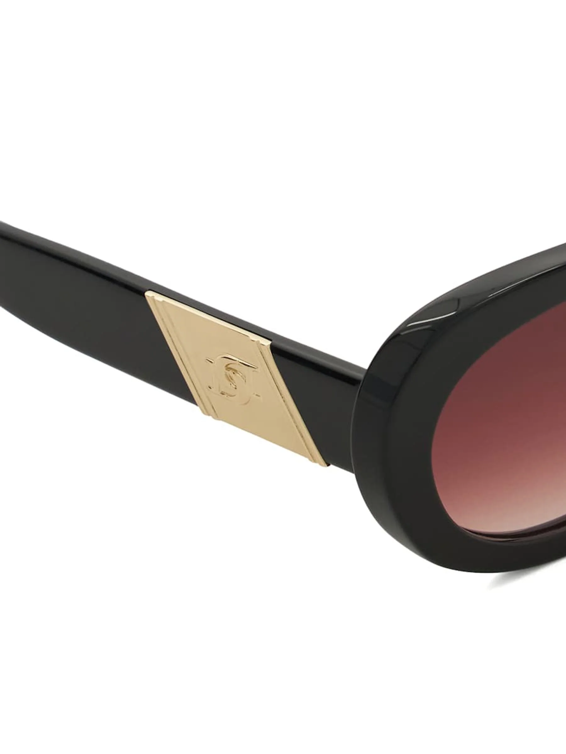 Zwart - Dune London Glee Fashion Oval Sunglasses