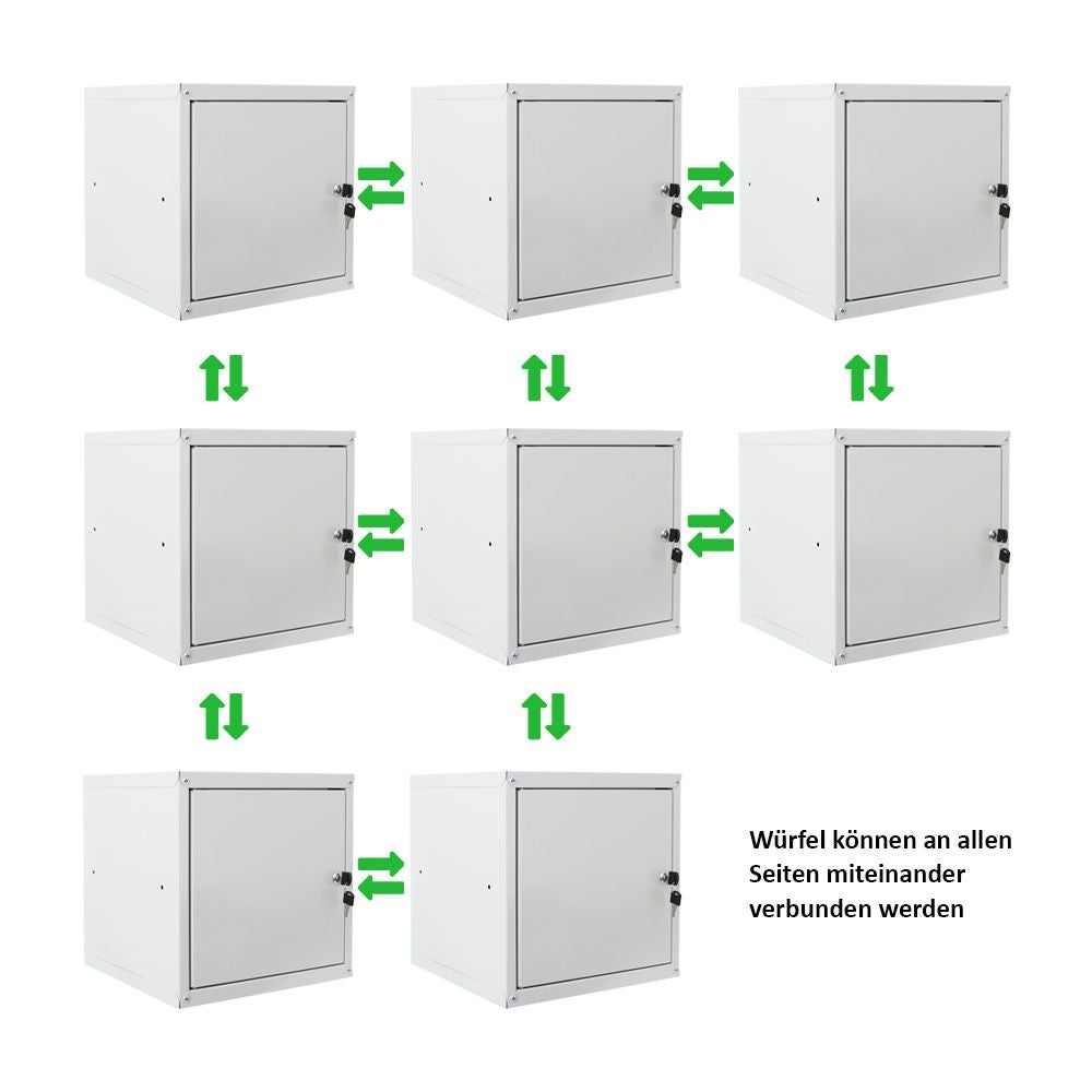 PROREGAL Cubic Locker Cube HxBxD 35 x 35 x 35 cm Grijs