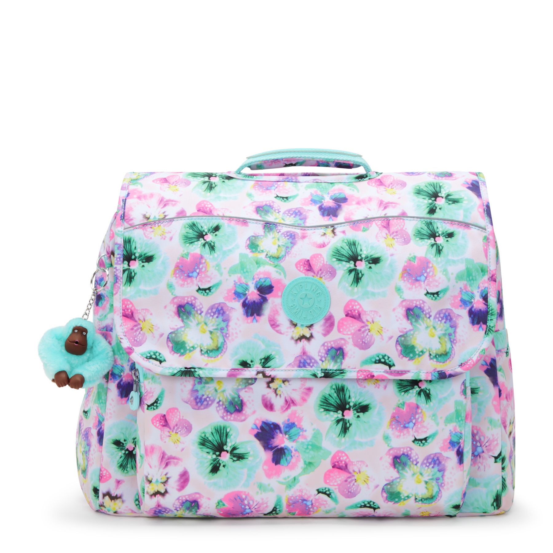 CODIE L Grand cartable avec bretelles rembourrées ajustables - Aqua Blossom