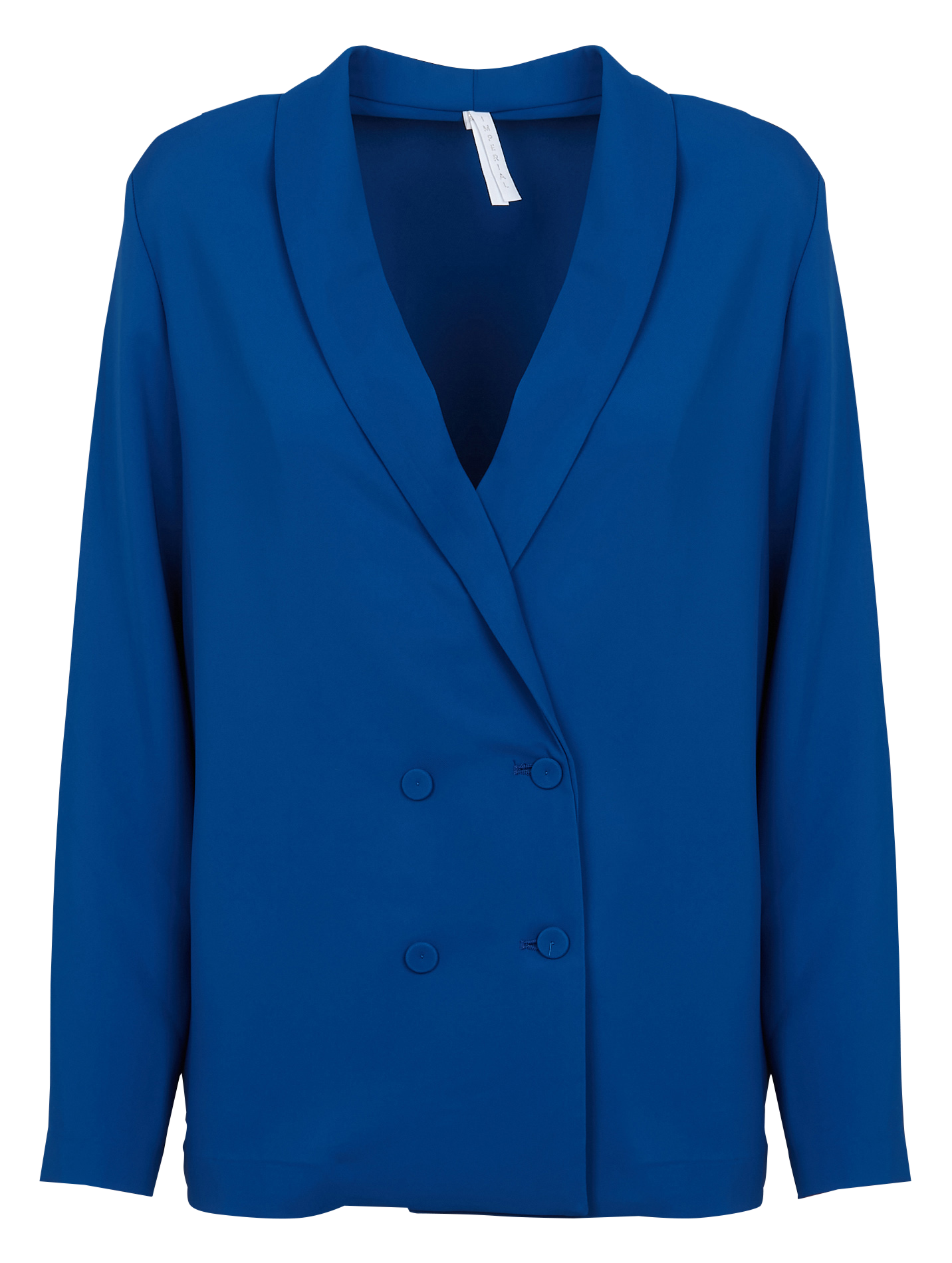 Blazer ample col tailleur à fermeture croisée | Bleu