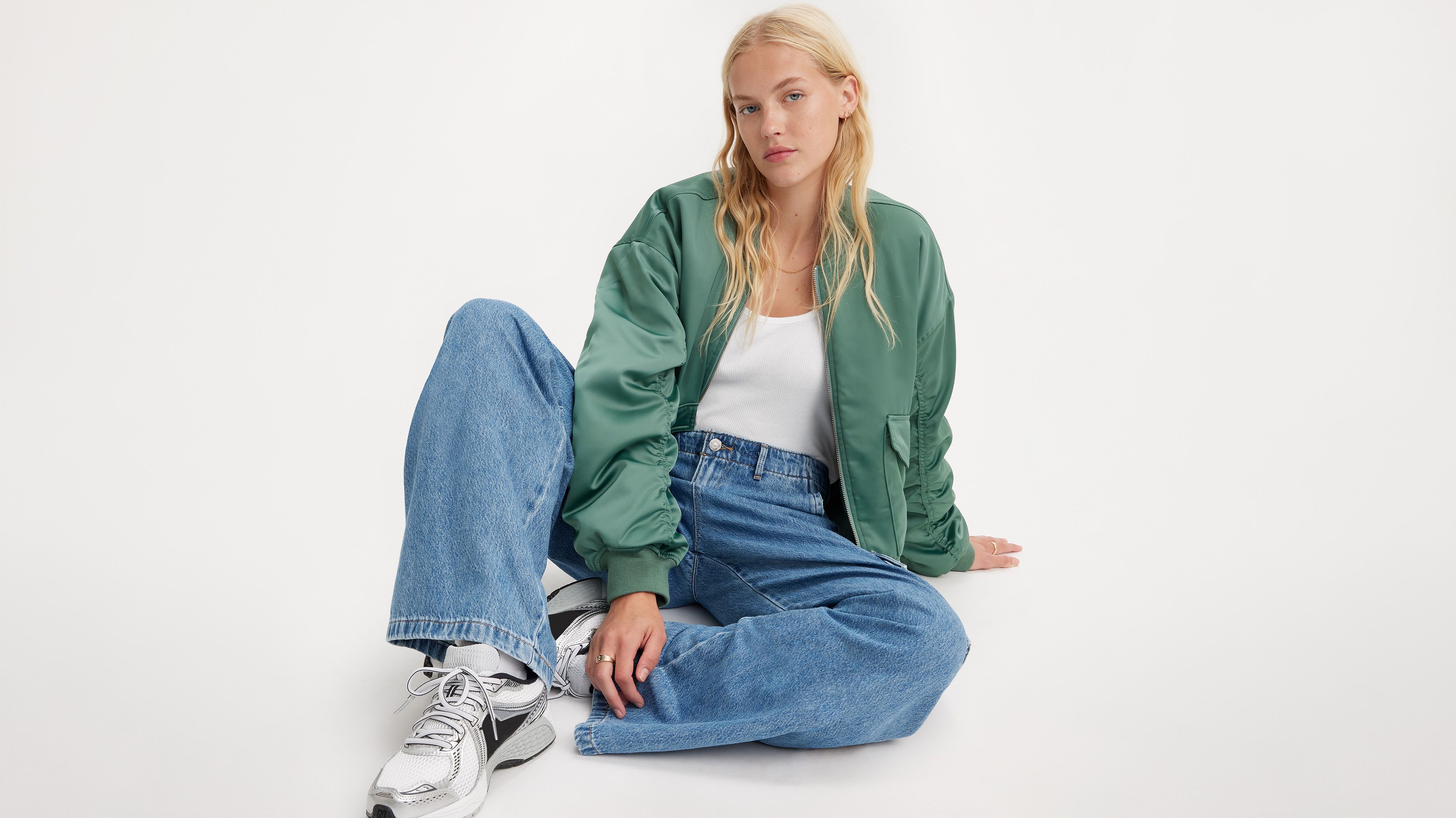 Jean Baggy Cargo Lightweight - Cause And Effect - Bleu