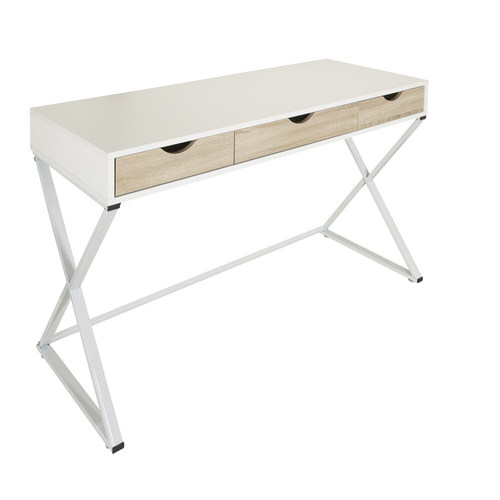 Schreibtisch EASY FLOW III Melaminharzbeschichtete Spanplatte, Gestell pulverbeschichteter Stahl hjh OFFICE