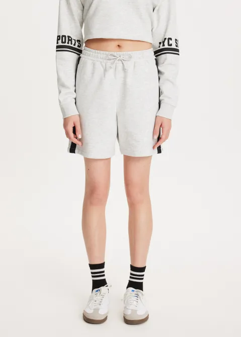 Sweatshort met strepen grijs (GRS.LME)