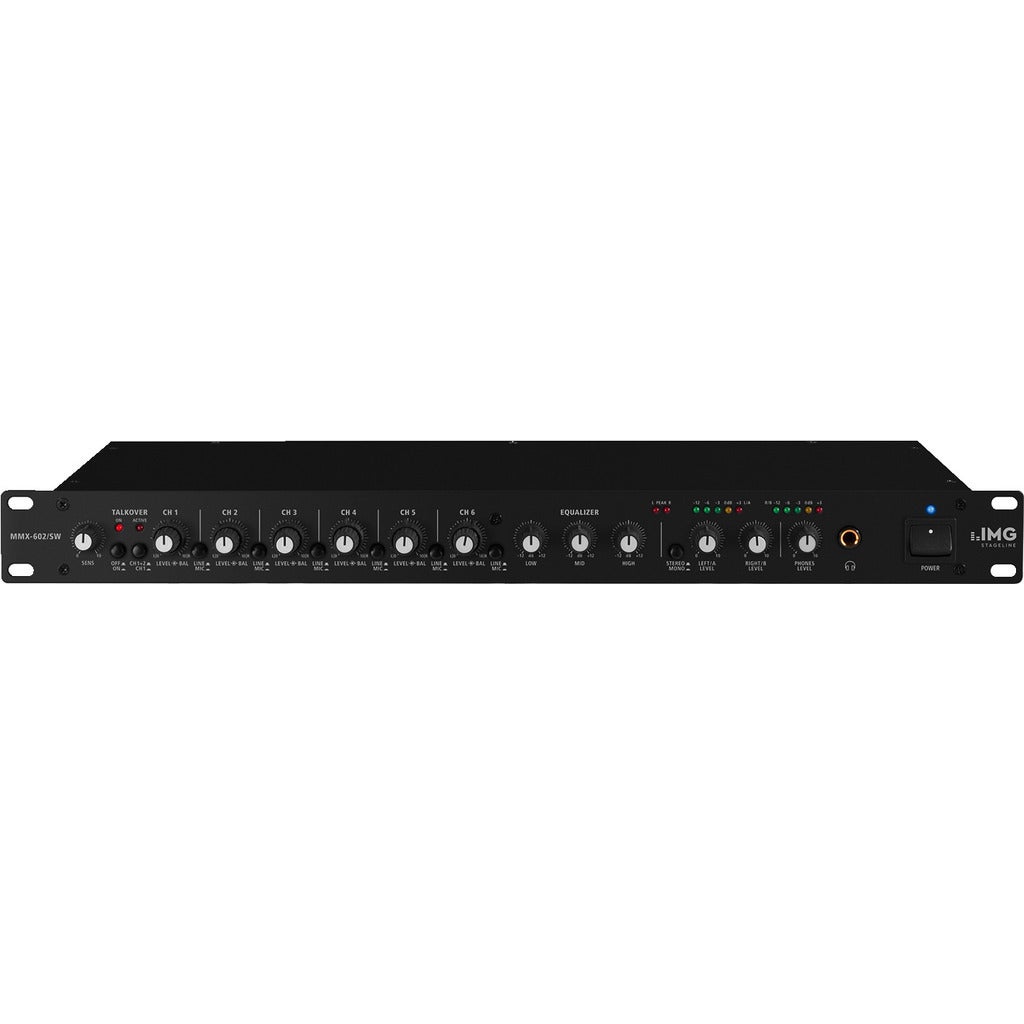 IMG Stageline MMX-602/SW 19 inch microfoon/line-mixer