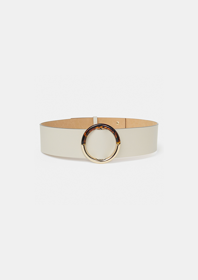 Ceinture Laurenécrue en cuir