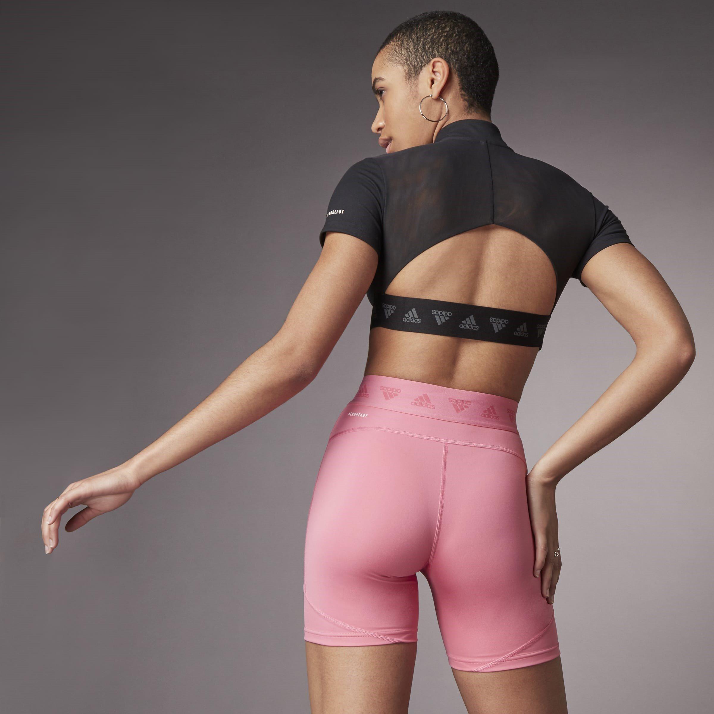 adidas Hyperglam Quarter Zip Crop Top Womens