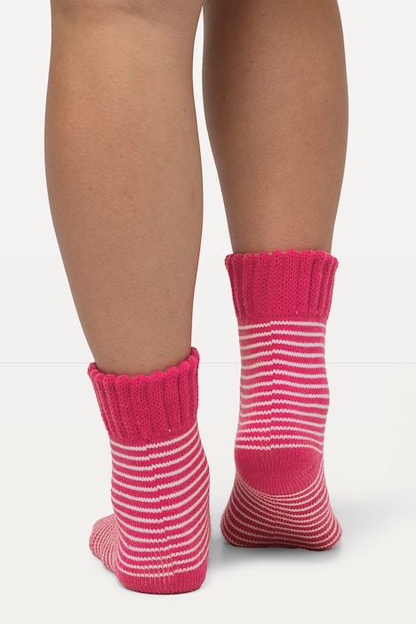 Kuschelsocken, 2er-Pack, Ringel, Rippbündchen