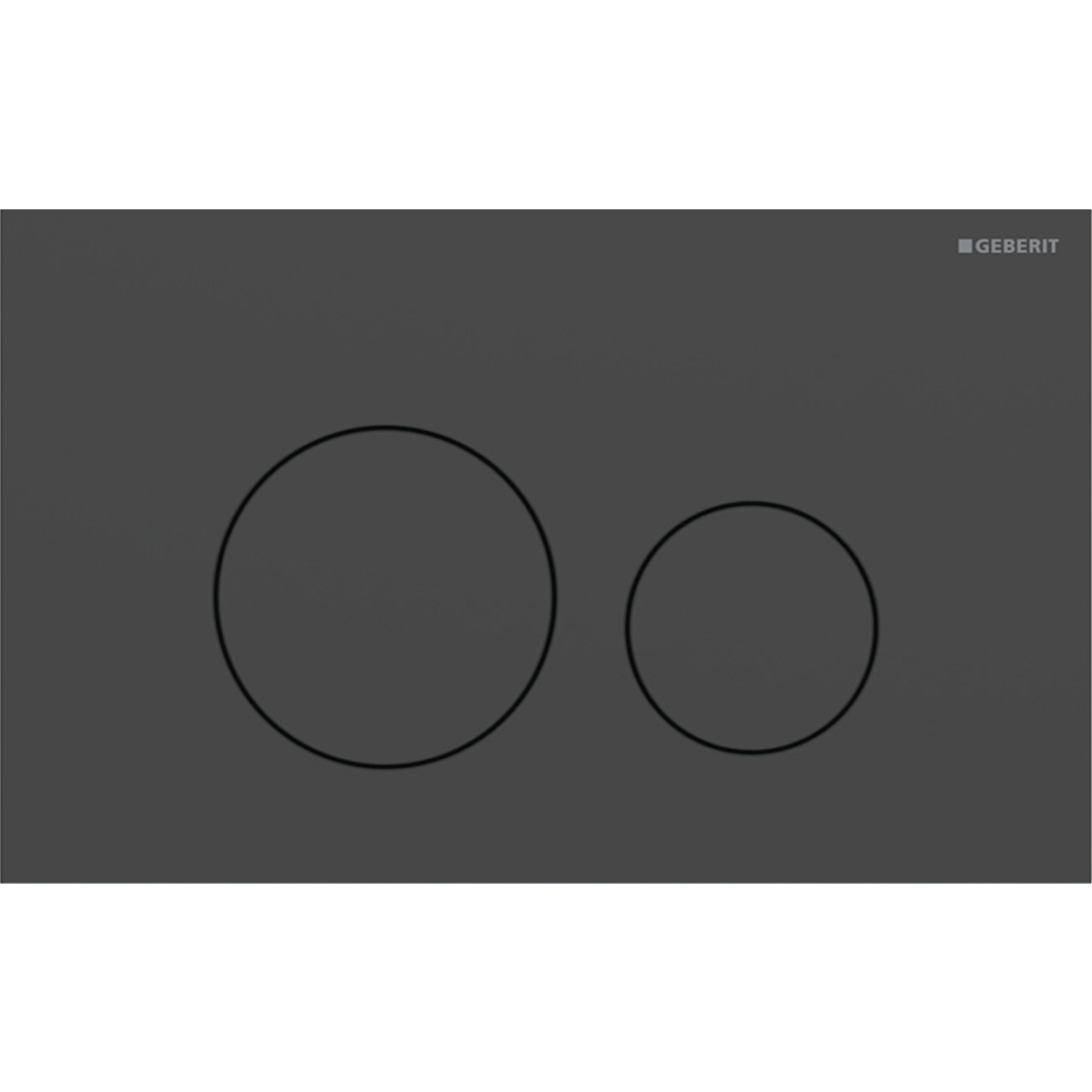 Geberit Sigma40 Round drukplaat mat zwart met easy-to-clean coating