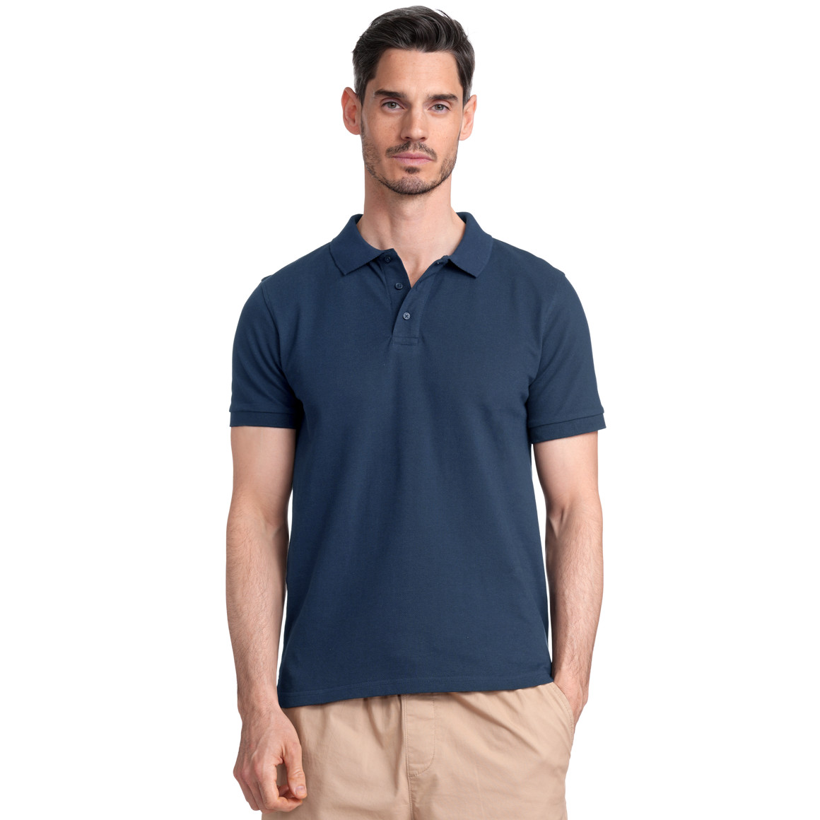 VanVaan Herren Poloshirt in Piqué-Qualität blau