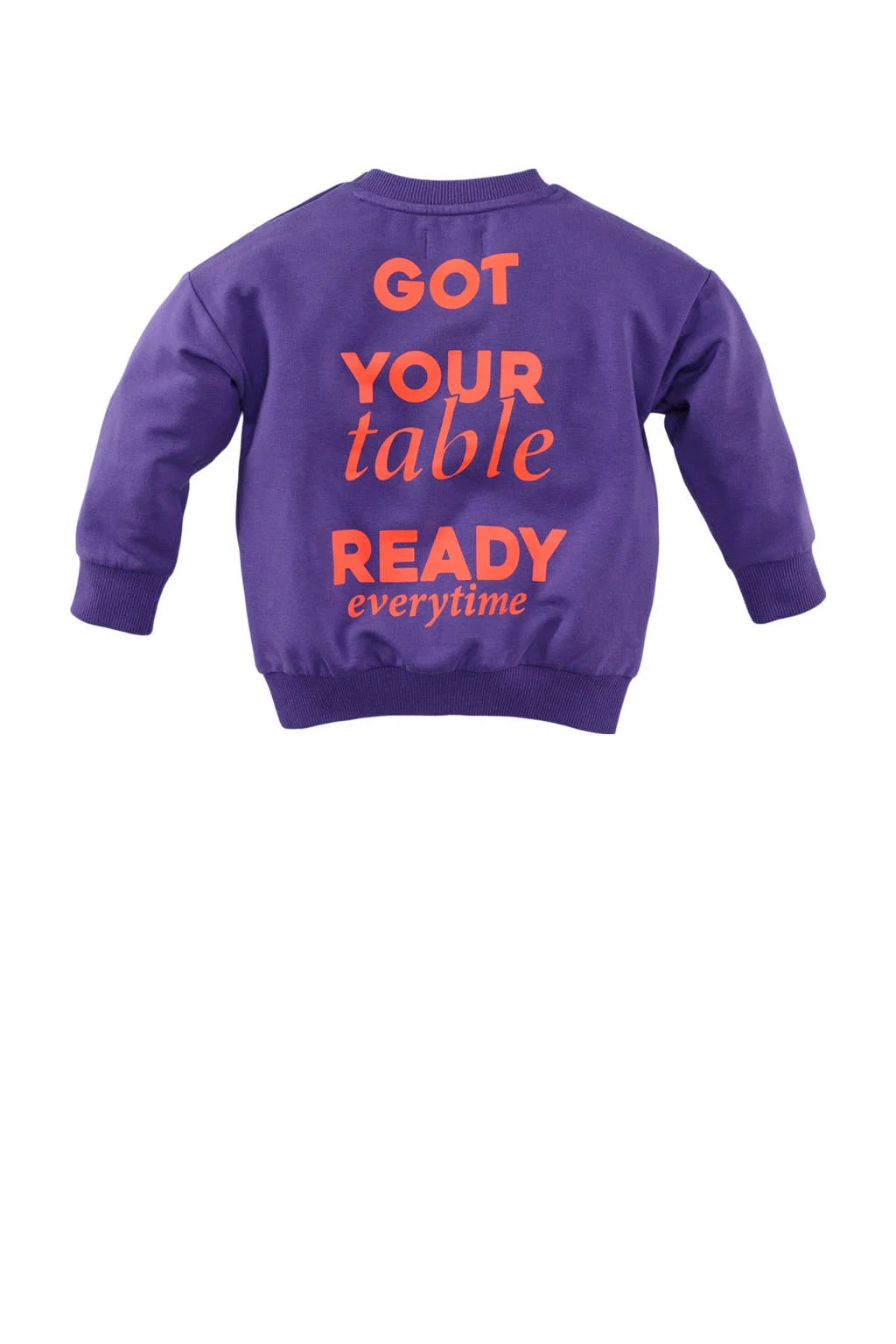 Z8 mini sweater Teun met backprint paars