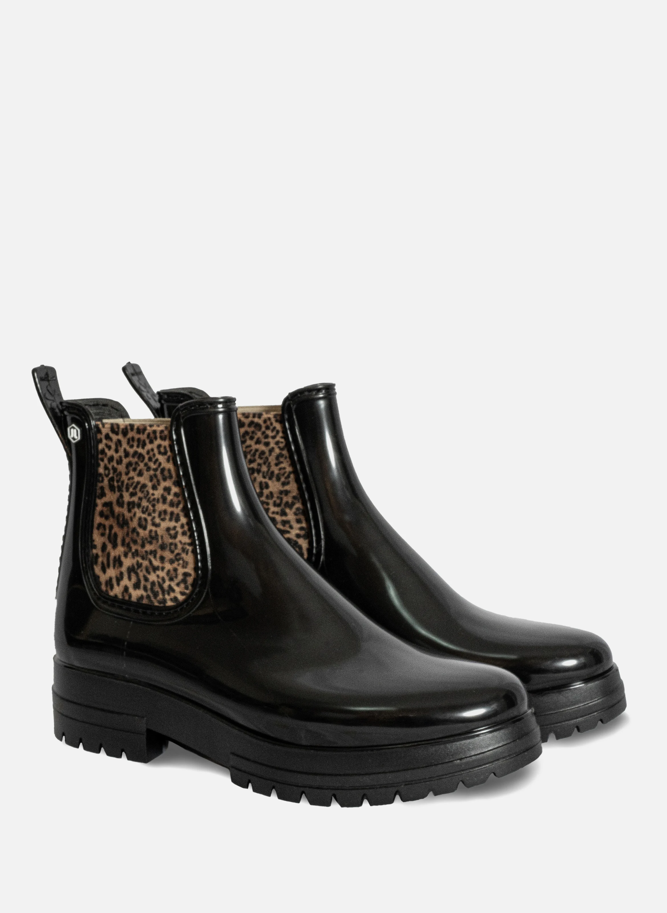 Bottines de pluie crantées | Noir