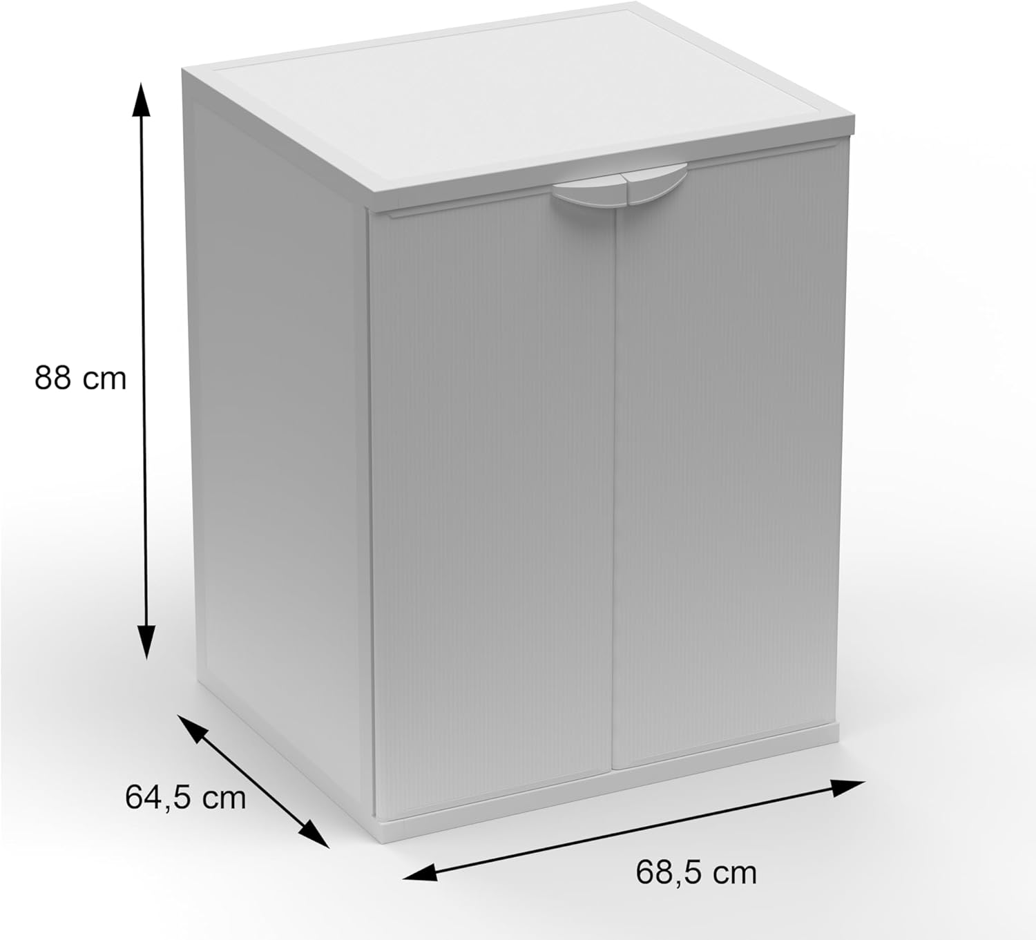 mongardi: Waschmaschinenabdeckung aus PP, PVC und ABS-Kunstharz, universell, einfach zu montieren, feuchtigkeitsbeständig, Waschküche, Garage, Außenbereich, 68,5 x 64,5 x 88 cm, Weiß