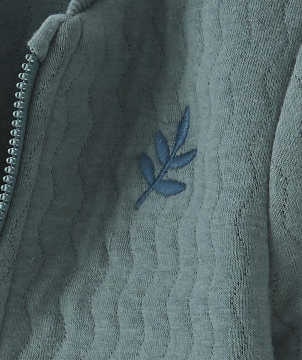GILET BÉBÉ FILLE VERT CYAN REMBOURRÉ AVEC DÉTAILS