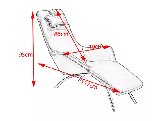 Fauteuil - marron cuir - CAVAL