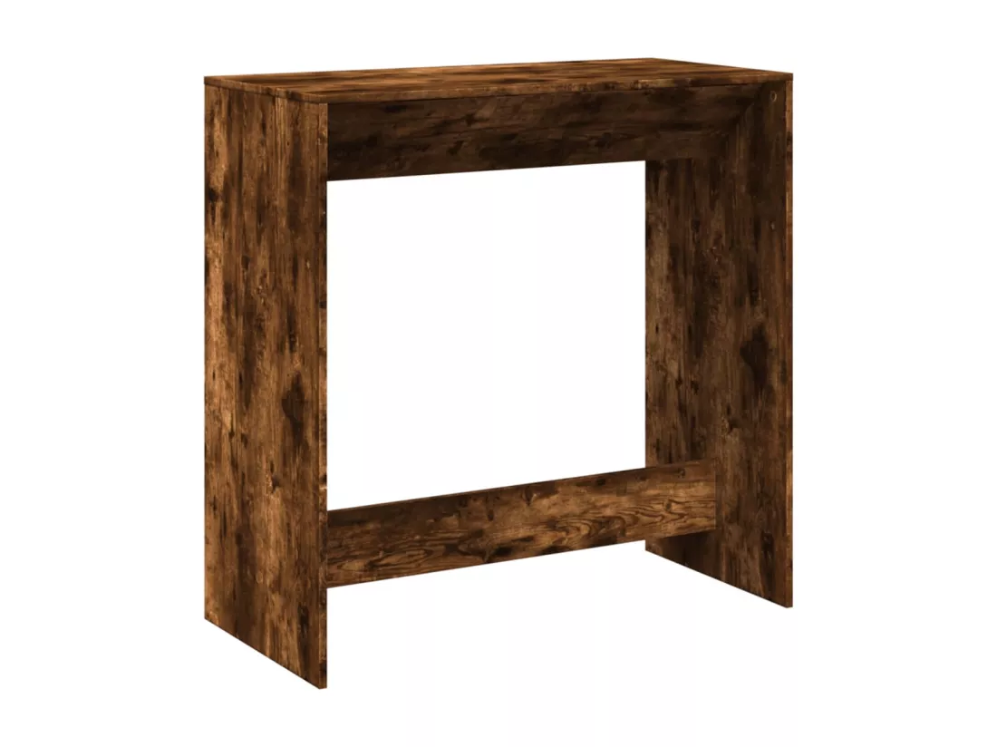 Table de bar chêne fumé 102x50x103,5 cm bois d'ingénierie