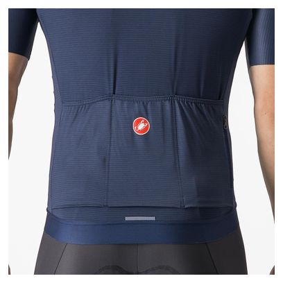 Maillot Manches Courtes Castelli Espresso Bleu