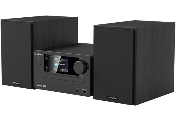 Kenwood Electronics M-725DAB-B, Home audio micro system, Sort, 50 W, 2-vejs, 75 dB, 10%