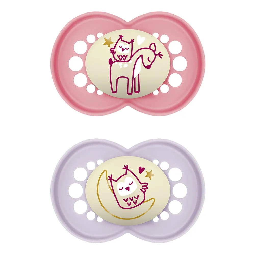 MAM Original Night Sut 6-16 mdr., Pink/Lilla - 2 stk.