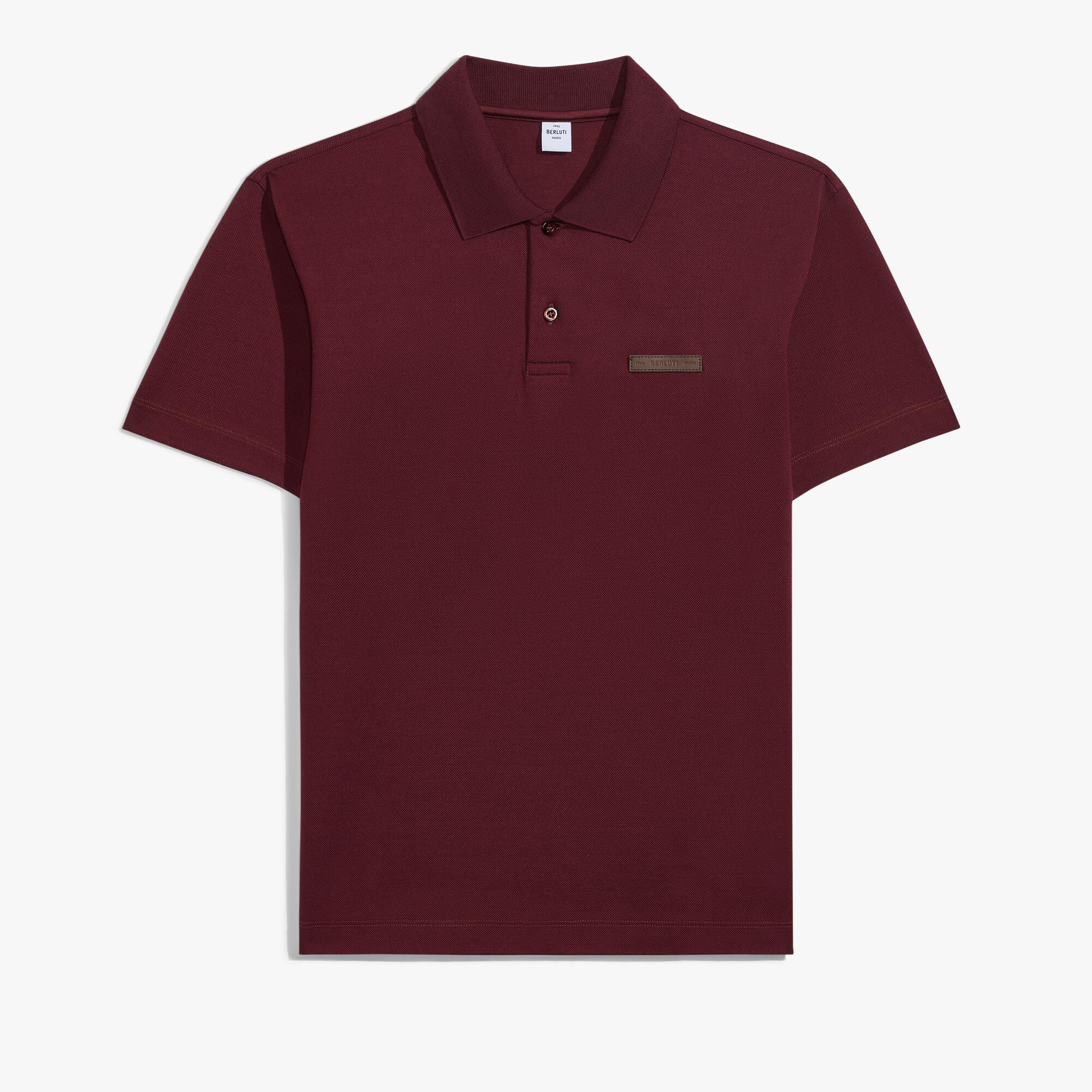 Polo Pique Avec Detail En Cuir