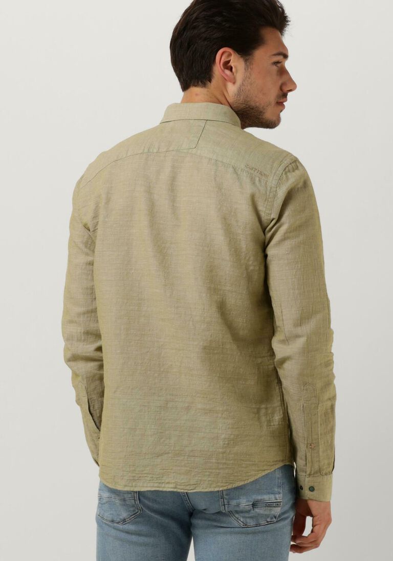 CAST IRON groene cast iron casual overhemd long sleeve shirt co li dobby