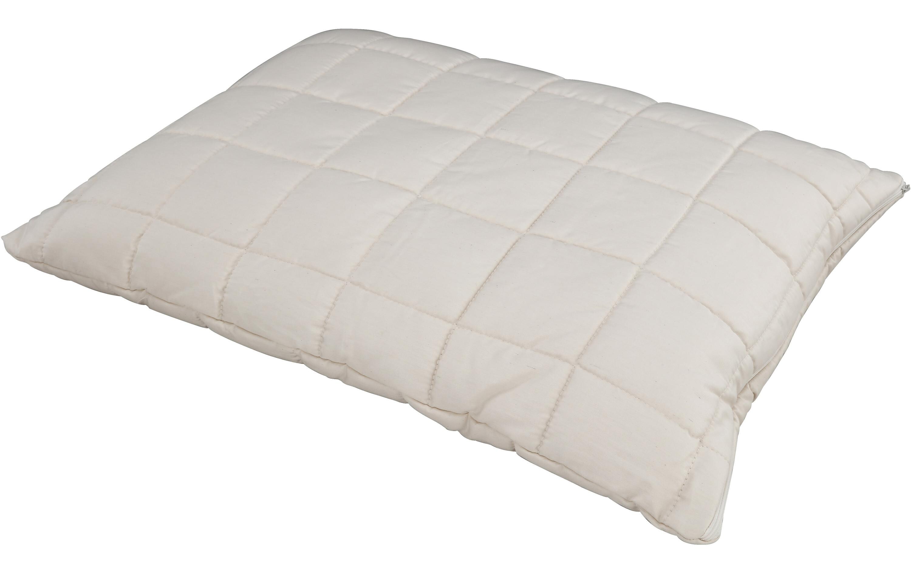 Klassisches Kopfkissen Cannatur-Bio 50 x 70 cm<br>Kopfkissen mit naturbelassenem Gewebe