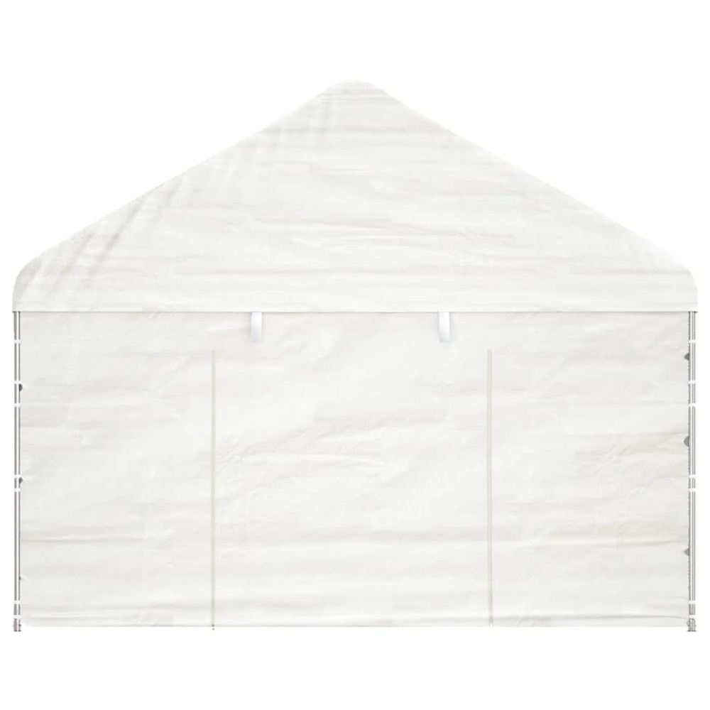 Belvédère avec toit blanc 15,61x4,08x3,22 m polyéthylène