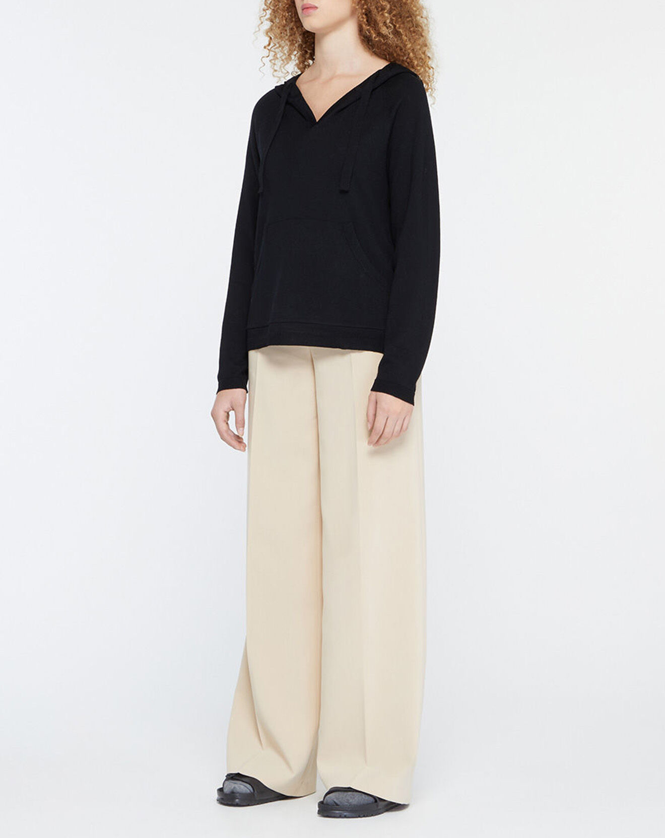 Yerse Sweat 100% Laine Marylouise noir