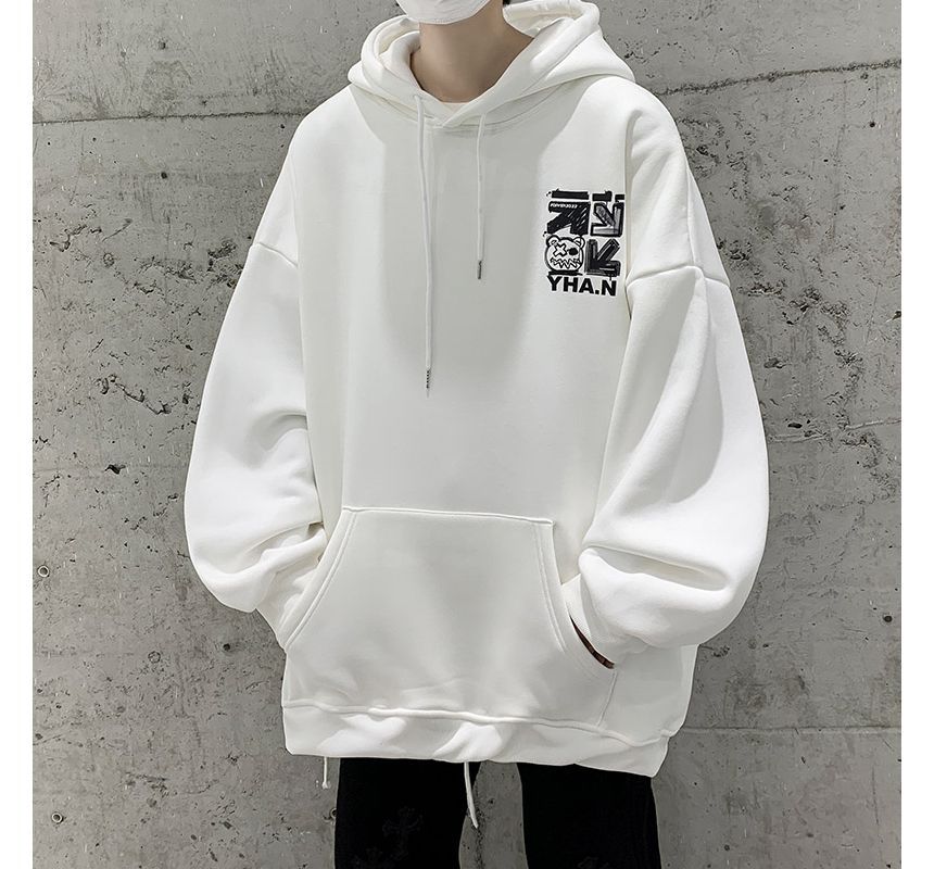 YERGO - Hoodie met trekkoord en berenprint