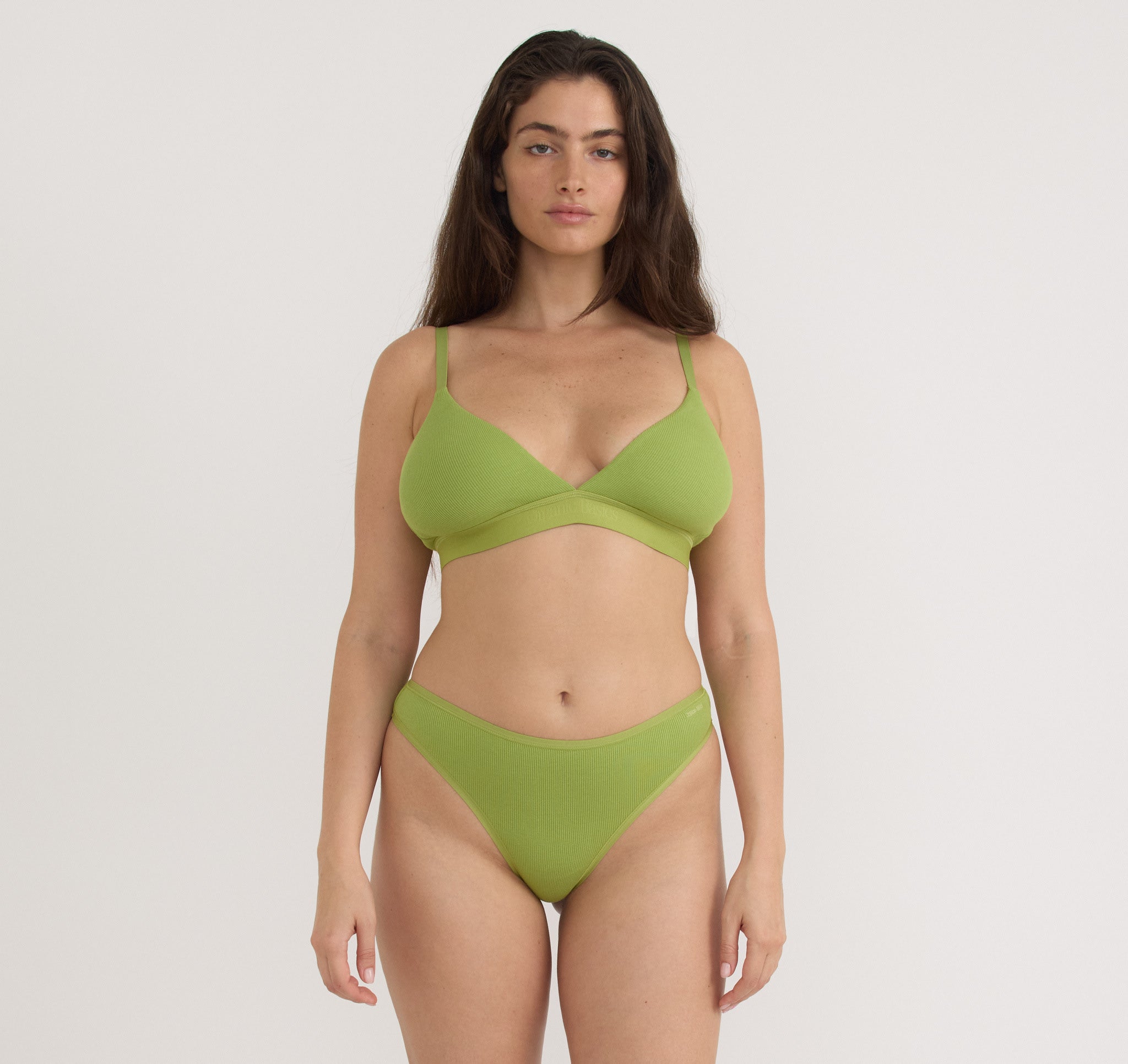 ORGANIC COTTON<br>Core Rib Triangle Bralette