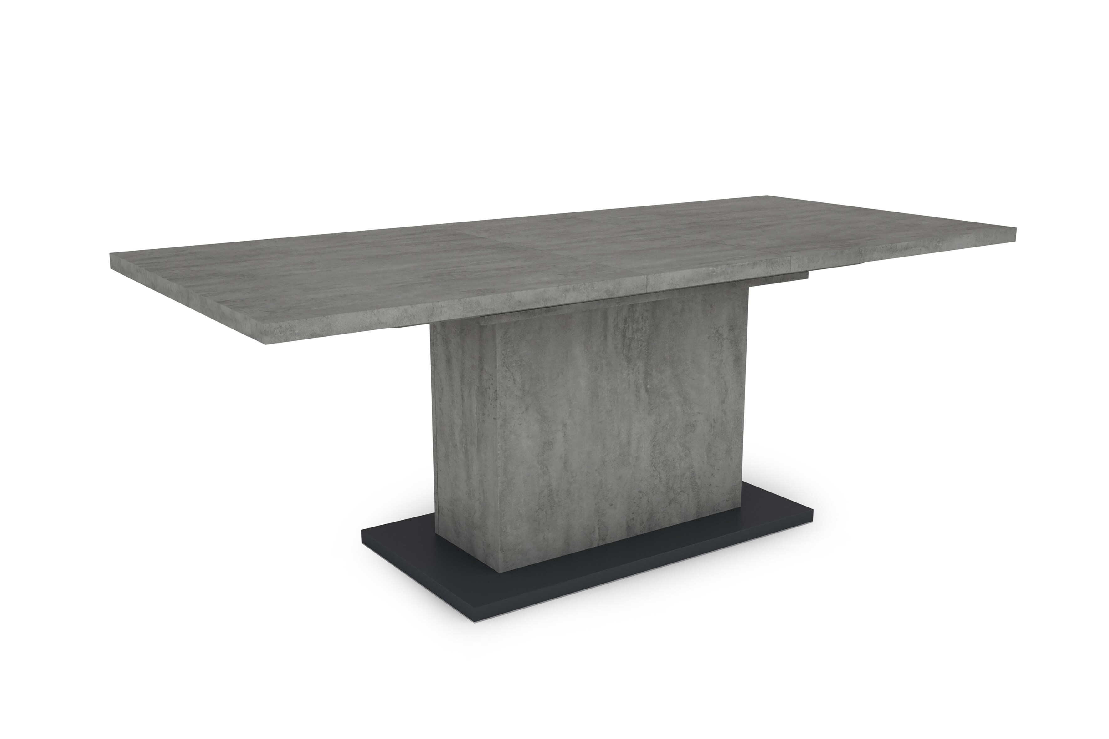byLIVING Esstisch ATHEN, Breite 160 cm, mit Auszug 200 cm, Beton-Optik/anthrazit